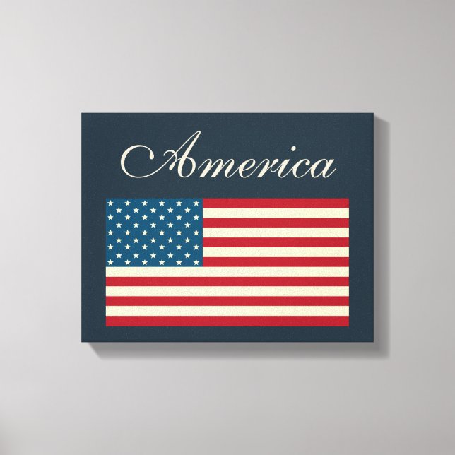 Rustic American Flag Wall Art  (Front)