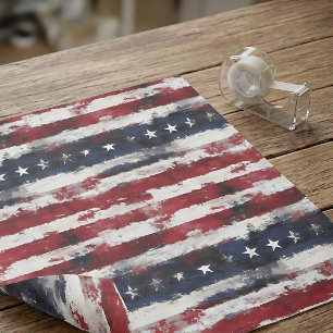 Rustic Americana Stars & Stripes – 10lb, 17"x23" Tissue Paper