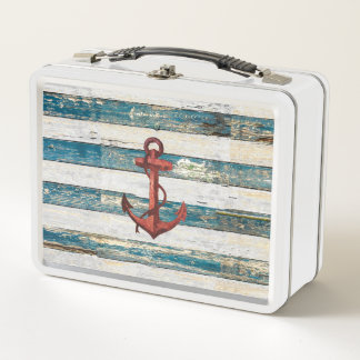 Rustic Anchor Metal Lunch Box