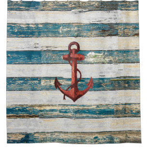 Rustic Anchor Shower Curtain