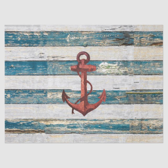 Rustic Anchor Tissue Paper (Front)