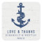 Rustic Anchor Wedding Favour Stickers / Navy