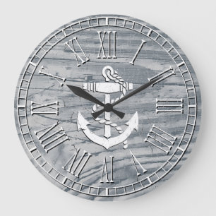 Rustic Anchor Your Colour Finish Large Clock