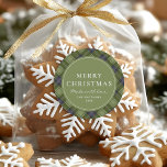 Rustic and Classic Christmas Made With Love Classic Round Sticker<br><div class="desc">Classic and rustic green plaid “made with love” stickers,  customisable with your family name and year. A timeless and festive touch for your homemade gifts such as Christmas cookie baked goods.</div>