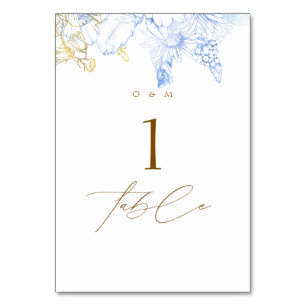 Rustic and elegant Florals Rose Gold Wedding Table Number