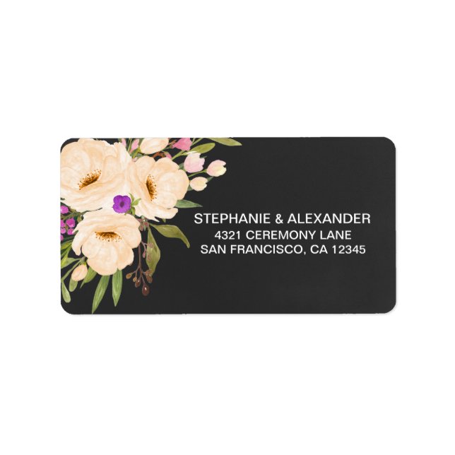 Rustic Anemones Chalkboard Label (Front)
