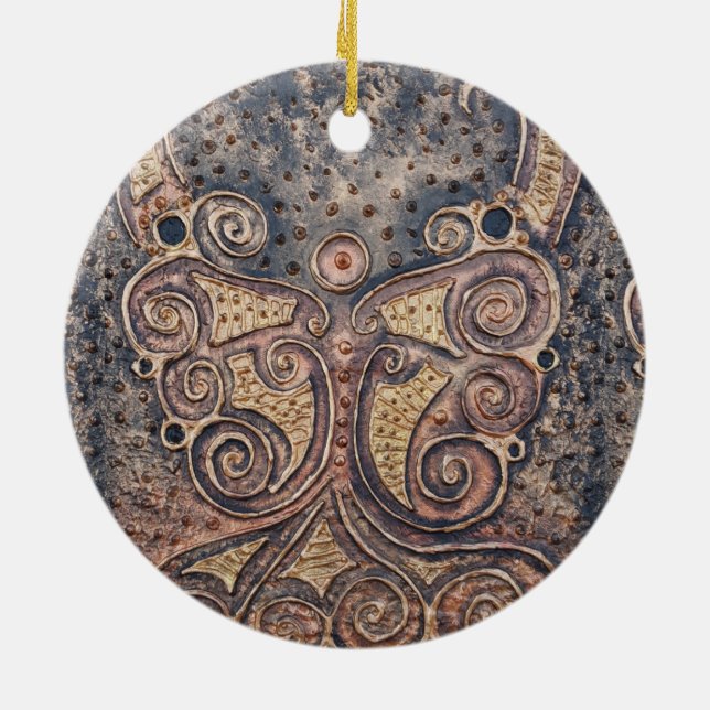 Rustic angel ceramic tree decoration (Back)