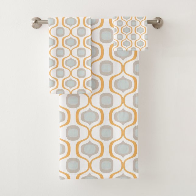 Rustic Angles: Farmhouse Geometric Shades Bath Towel Set (Insitu)