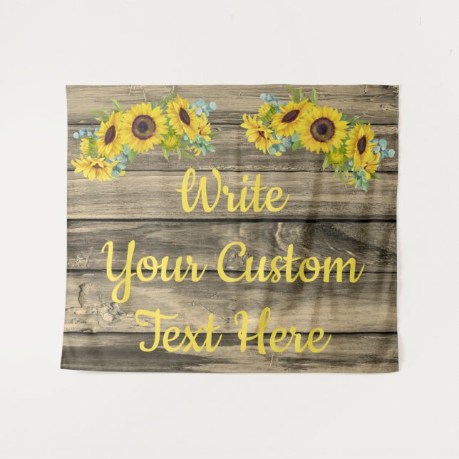 Rustic Anniversary Party Photo Booth Backdrop Prop Tapestry (Front (Horizontal))