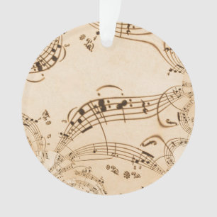 Rustic Antique Musical Notes Ornament