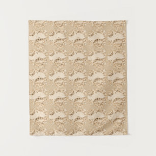 Rustic Antique Musical Notes Tapestry