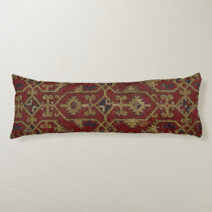 Rustic Antique Oriental Persian Red Pattern Body Cushion