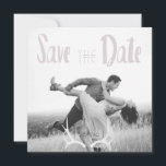 Rustic Antler Art Graphic Square Save the Date<br><div class="desc">Customise this square invitation card with your favourite photo and personal information.</div>