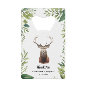 Rustic Antler Floral Frame Wedding Favour