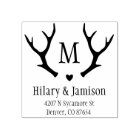 Rustic Antler Wedding Address Stamp