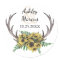Rustic Antlers Boho Sunflowers Floral Wedding