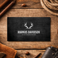 Rustic Antlers on Black Wood Photographers, Craft