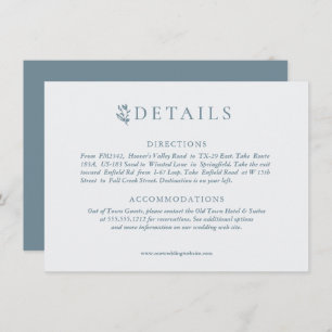 Rustic Antlers with Floral Wreath   Wedding Enclosure Card