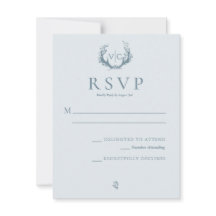 Rustic Antlers with Floral Wreath | Wedding RSVP