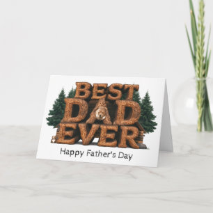 *~* Rustic AP86 Photo Best DaD Father's Day Card