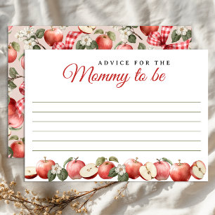 Rustic Apple Baby Shower Advice Cards for Mommy 