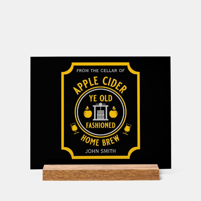 Rustic Apple Cider Personalised  Acrylic Sign (Front)