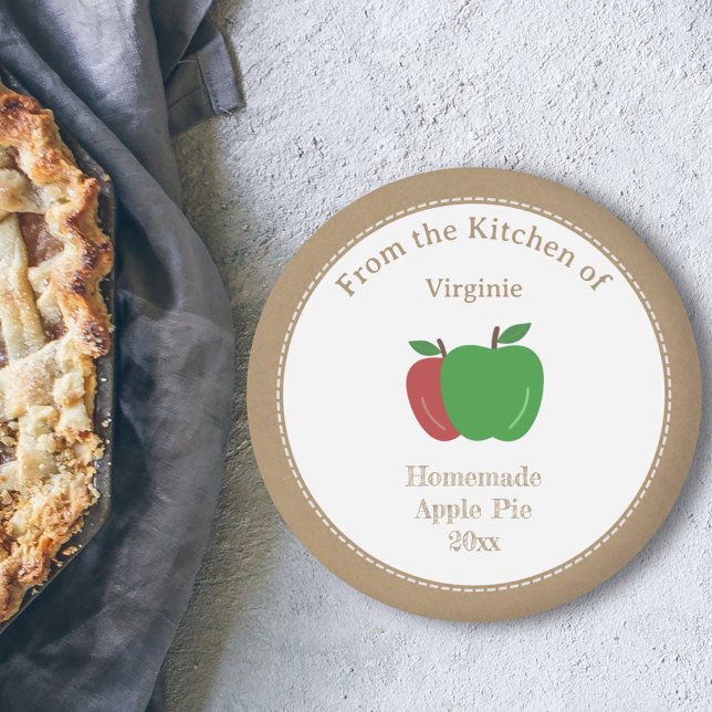 Rustic Apple Pie Label Sticker (Rustic Apple Pie Label Sticker)