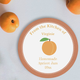 Rustic Apricot Jam Label Sticker