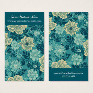 Rustic Aqua Vintage floral Earring Display Cards