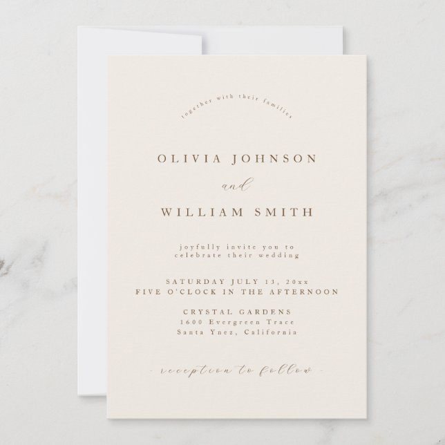 Rustic Arch Wedding Invitation (Front)