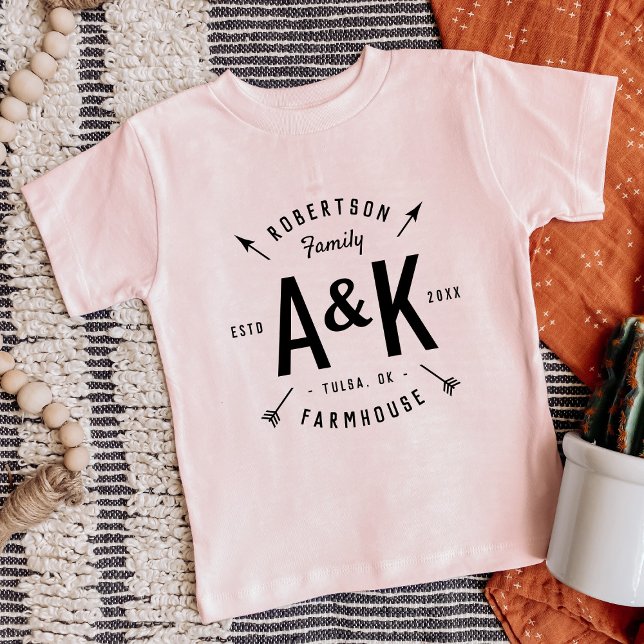 Rustic Arrow Family Monogram Farmhouse (Creator Uploaded)