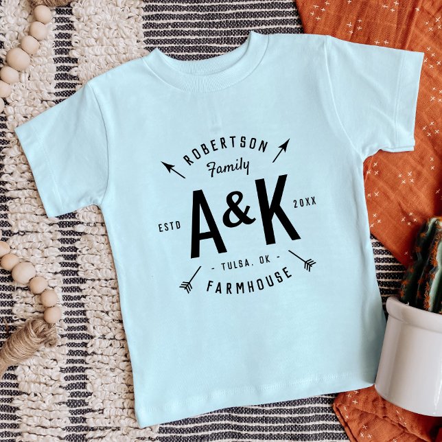 Rustic Arrow Family Monogram Farmhouse (Creator Uploaded)