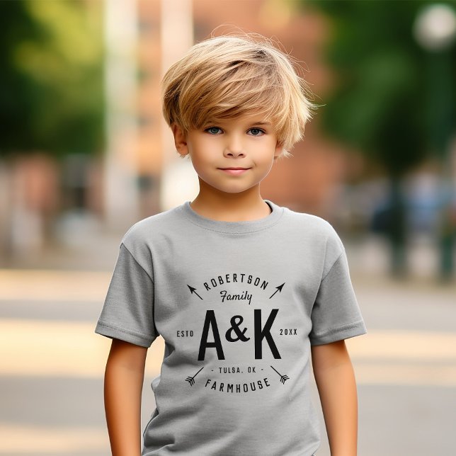 Rustic Arrow Family Monogram Farmhouse (Creator Uploaded)