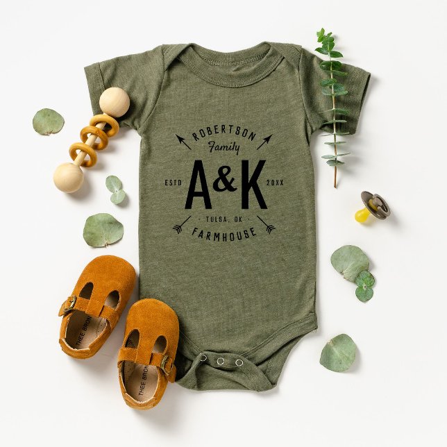 Rustic Arrow Family Monogram Farmhouse (Creator Uploaded)