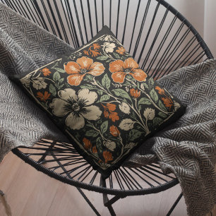 Rustic Art Nouveau Esthetic Floral Botanical  Cushion