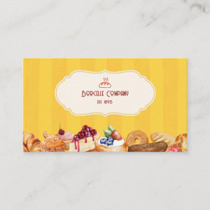 Rustic Artisan Bakery   Vintage Business Card