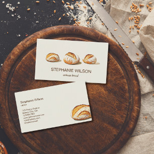 Rustic Artisan Bread Bakery Pastry Chef Business Card