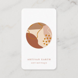 Rustic Artisan Earthy Abstract Logo Business Card