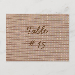 Rustic Artistic Burlap Table Number Postcards