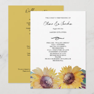 Rustic Artistic Sunflower Watercolor Art Programme