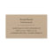 Rustic asymmetric herb wreath business card