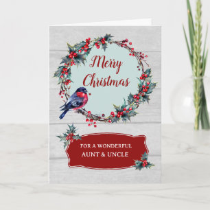 Rustic Aunt and Uncle Christmas Card
