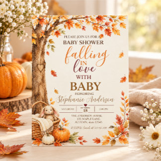 Rustic Autumn Baby Shower Invitation