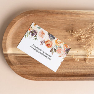Rustic Autumn Elegant Floral Website Insert Card