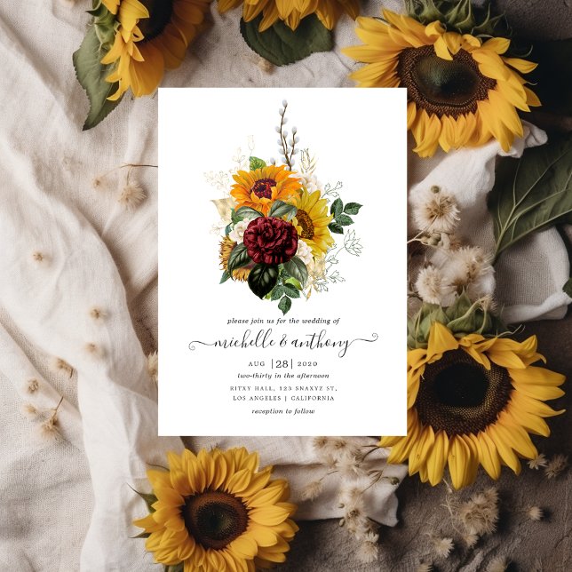 Rustic Autumn - Fall Floral Wedding Invitation (Creator Uploaded)