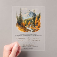 Rustic Autumn Fall Mountain Forest Wedding