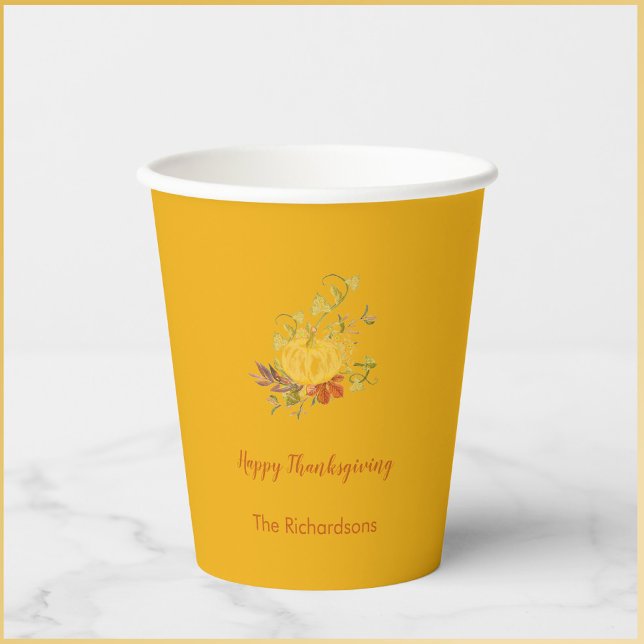 Rustic Autumn Fall Pumpkin Colour Thanksgiving  Paper Cups (https://www.zazzle.com/collections/thanksgiving_dinner_party_suite-119989770891588418?rf=23809114553)