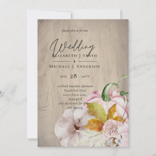 Rustic Autumn Fall Pumpkins Figs Flowers Wedding