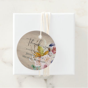 Rustic Autumn Fall Pumpkins Figs Flowers Wedding Favour Tags