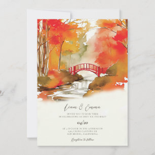 Rustic Autumn Fall Wedding Invitation